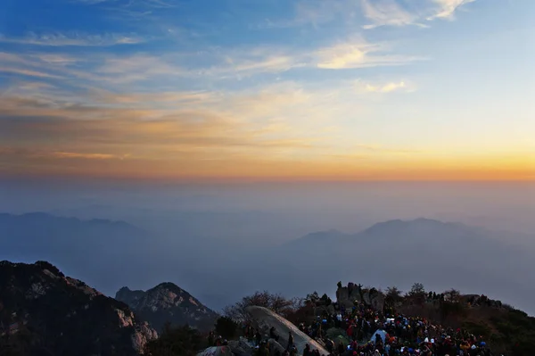 Landscape Mount Tai Taishan Mountain Taian City East Chinas Shandong — Stock Photo, Image