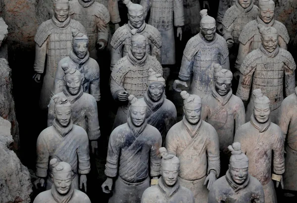 Terrakotta Harcosok Kiállítás Múzeum Terra Cotta Warriors Lovak Qin Shihuang — Stock Fotó