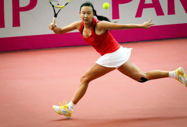 Peng Shuai Chine Retourne Tir Contre Yaroslava Shvedova Kazakstan Dans — Photo