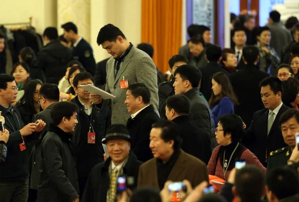 Der Pensionierte Chinesische Basketball Superstar Yao Ming Der Höchste Und — Stockfoto