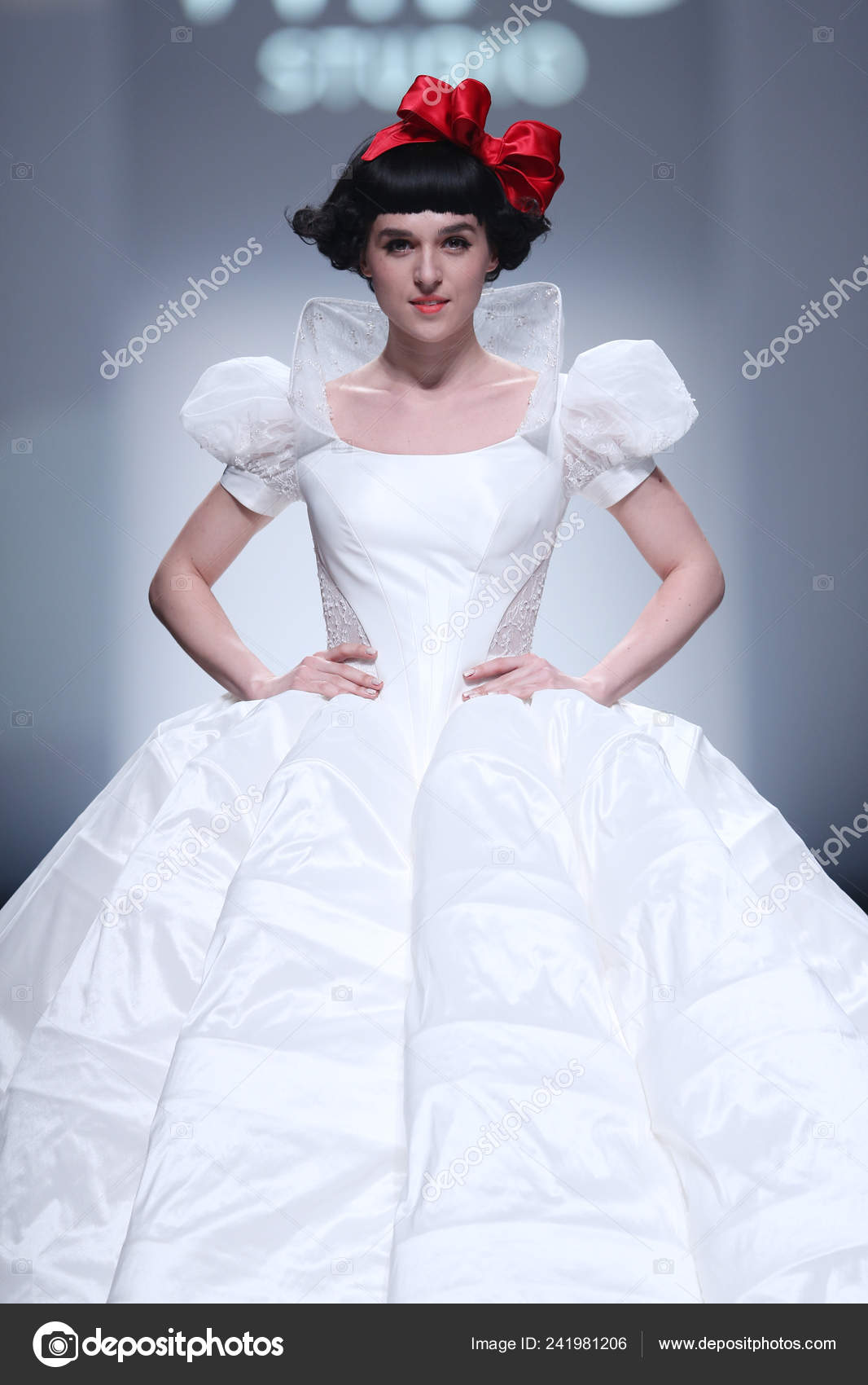 Model Displays New Creation Fashion Show Disney Princess