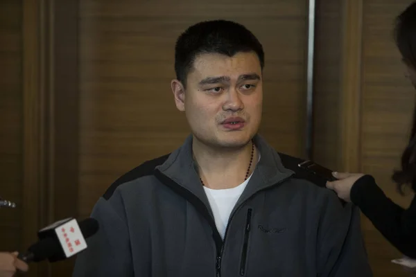 Der Pensionierte Chinesische Basketball Superstar Yao Ming Auch Delegierter Der — Stockfoto