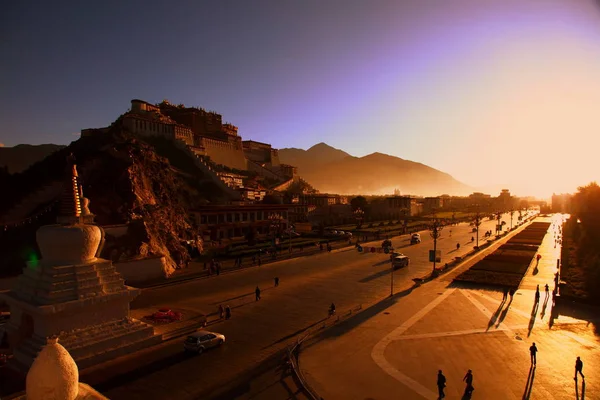 View Potala Palace Lhasa Southwest Chinas Tibet Autonomous Region September — Stock Photo, Image