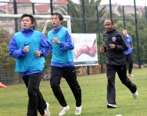 Jean Tigana Nuevo Entrenador Jefe Del Shanghai Shenhua Corre Con — Foto de Stock