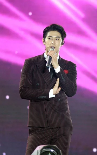 Yunho Del Grupo Pop Surcoreano Tvxq Presenta Exposición Internacional Automoción —  Fotos de Stock