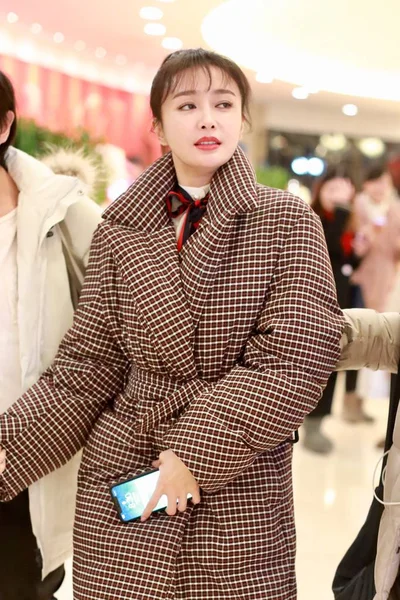 Chinese Actress Qin Lan Arrives 4Th Rehearsal 2019 Chinese Lunar — 图库照片