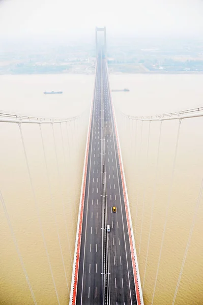 Вид Мост Через Реку Тайцзян Городе Тайцзян Восточная Провинция Цзянсу — стоковое фото