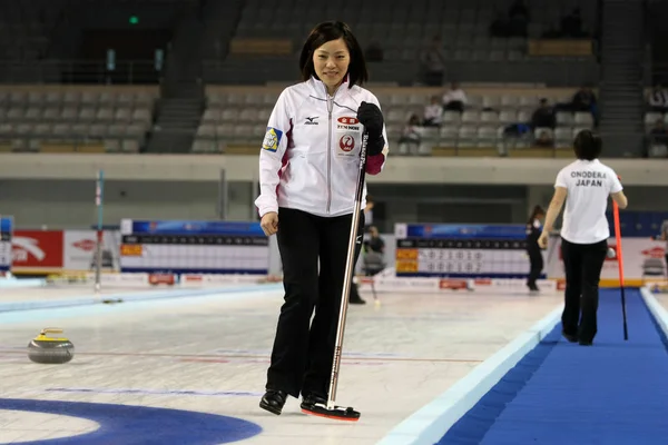 Ayumi Ogasawara Japón Frente Sonríe Partido Femenino Sexta Ronda Contra — Foto de Stock