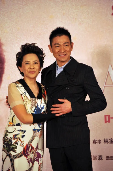 Hong Kong Actor Singer Andy Lau Actress Deannie Yip Deannie — Stock Photo, Image