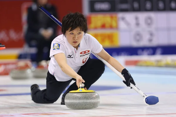 Japonya Michiko Tomabechi Pasifik Asya Curling Şampiyonası 2013 Şangay Çin — Stok fotoğraf