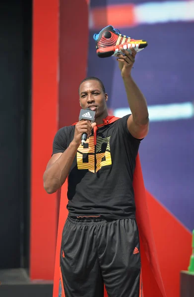 Nba Star Dwight Howard Houston Rockets Basketball Team Shows Nike — Stock Photo, Image