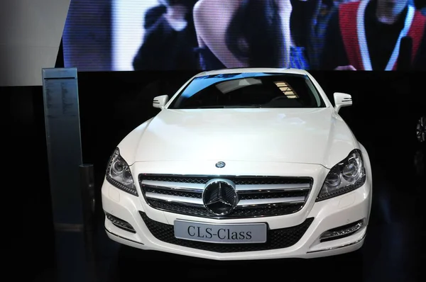Carro Mercedes Benz Cls Class Exibido Durante Uma Exposição Automóveis — Fotografia de Stock