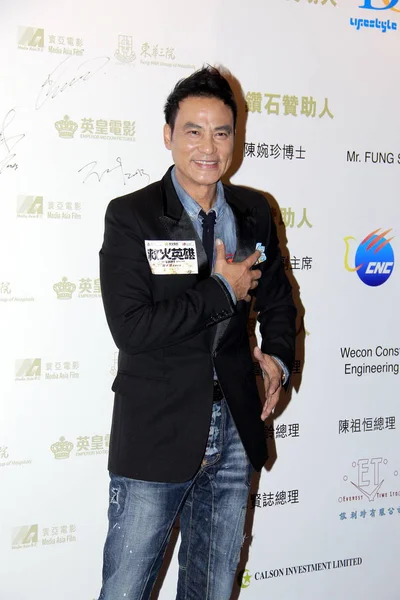 Actor Hong Kong Simon Yam Posa Durante Estreno Nueva Película — Foto de Stock