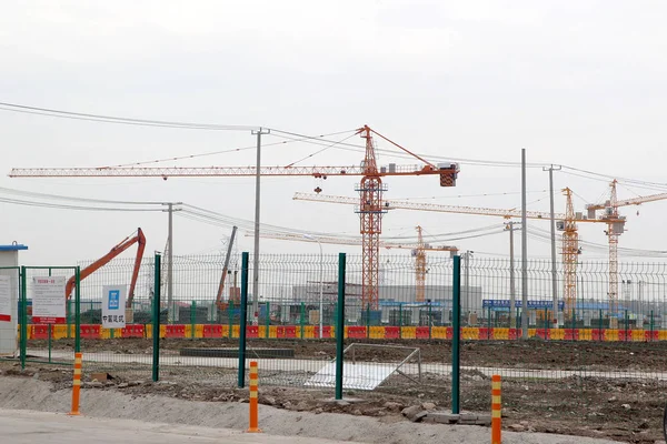 Veduta Del Cantiere Dello Shanghai Disneyland Resort Pudong Shanghai Cina — Foto Stock