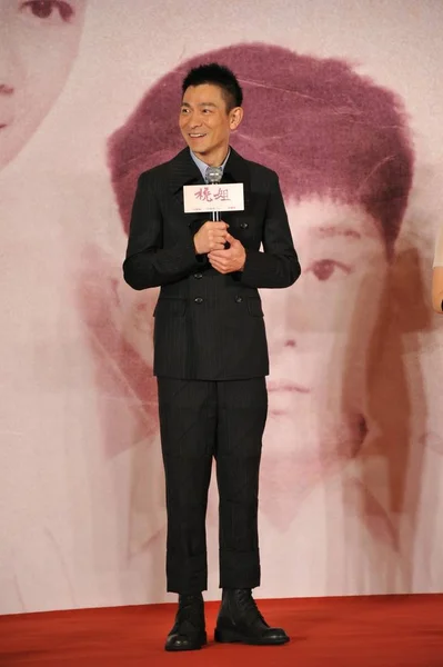 Cantante Attore Hong Kong Andy Lau Ritratto Durante Una Conferenza — Foto Stock