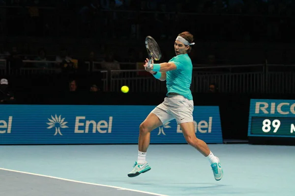 Rafael Nadal Espagne Retourne Tir Contre Roger Federer Suisse Lors — Photo