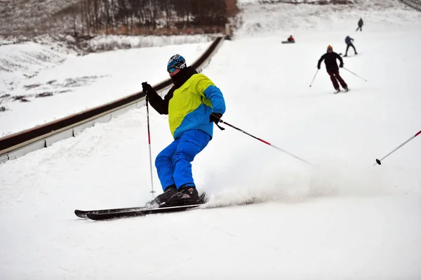 Китайцы Катаются Лыжах Лыжном Парке Городе Шэньян Северо Восточная Часть — стоковое фото