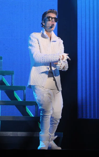加拿大流行歌手贾斯汀 比伯2013年9月29日在中国北京举行演唱会 — 图库照片