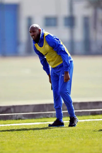 Estrella Fútbol Francesa Nicolas Anelka Del Shanghai Shenhua Football Club — Foto de Stock