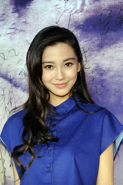Hong Kong Actress Angelababy Smiles Premiere Her Movie Crimes Passion — Stock Photo, Image