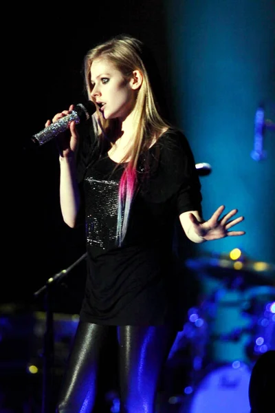 Canadian Singer Avril Lavigne Performs Concert Her World Tour Guangzhou — Stock Photo, Image