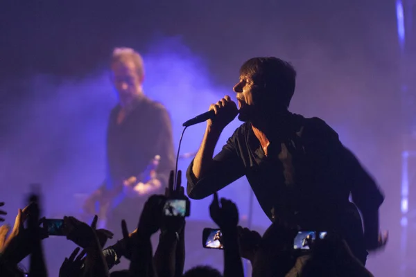 Brett Anderson Cantante Destacado Banda Rock Inglesa Suede Actúa Durante — Foto de Stock