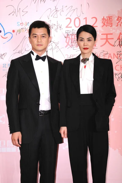 Chinese Pop Diva Faye Wong Right Her Former Husband Actor — ストック写真