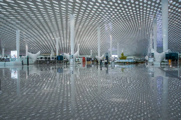 Interior View Terminal Shenzhen Airport Shenzhen South Chinas Guangdong Province Stock Picture