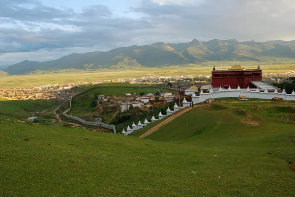 Allmän Bild Jangchup Thubchen Choekhorling Kloster Eller Lithang Kloster Litang — Stockfoto