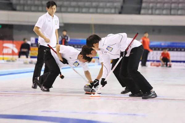 Tetsuro Shimizu Japonii Tsuyoshi Yamaguchi Yusuke Morozumi Zamiatać Jak Kosuke — Zdjęcie stockowe