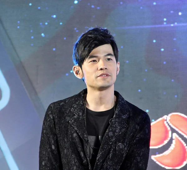 Taiwanese Singer Actor Jay Chou Attends Press Conference Scientific Reality — Stock Photo, Image