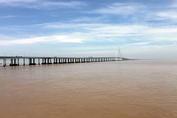 Veduta Generale Del Ponte Sulla Baia Hangzhou Nella Città Jiaxing — Foto Stock