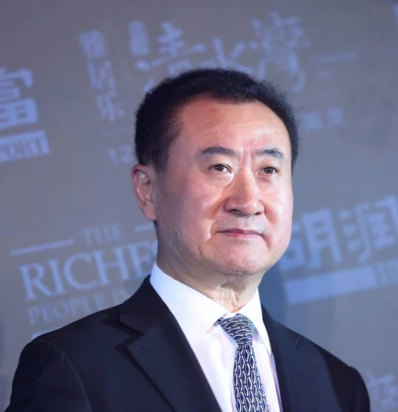 Wang Jianlin Předseda Wanda Group Staví Hostině Která Oslaví 2013 — Stock fotografie