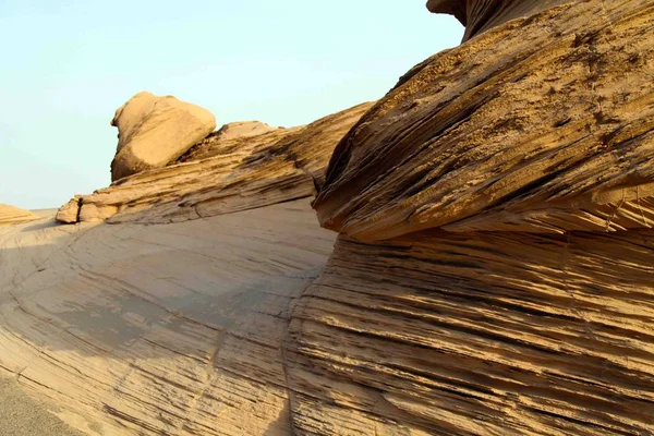 Landschap Van Kumtag Desert Onderdeel Van Taklamakan Woestijn Turpan Noordwest — Stockfoto