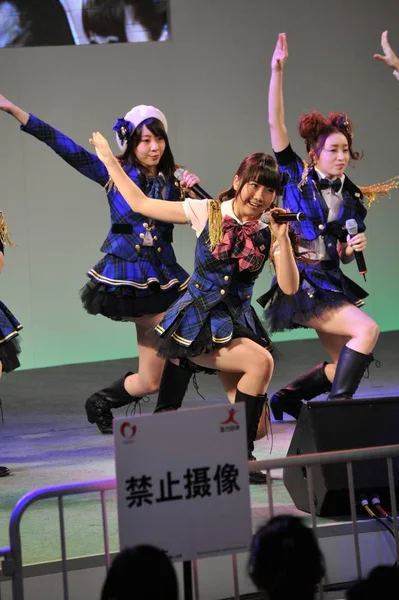 Mitglieder Der Japanischen Mädchengruppe Akb48 Treten Bei Ihrem Konzert Peking — Stockfoto