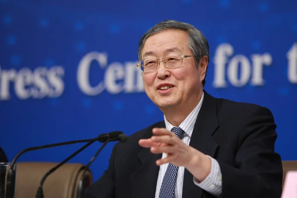 Zhou Xiaochuan Governador Banco Popular China Pboc Banco Central Chinas — Fotografia de Stock