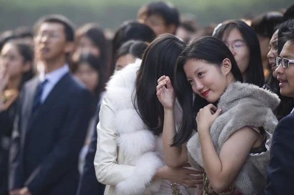 Молодые Китайские Студенты Пекина 101 Средней Школы Присутствуют Церемонии Достижения — стоковое фото
