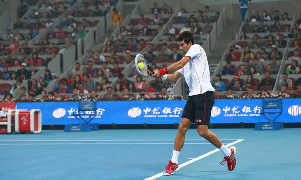 Novak Djokovic Din Serbia Revine Șansă Lui Richard Gasquet Din — Fotografie, imagine de stoc