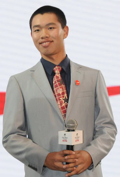 Golfista Chinês Guan Tianlang Sorri Leilão Caridade Para Torneio Gary — Fotografia de Stock