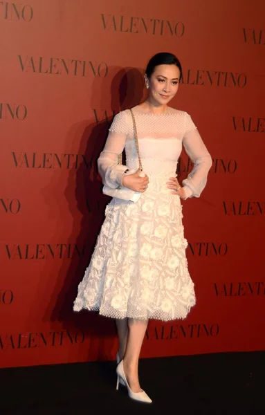 Hong Kong Actress Carina Lau Poses She Arrives Valentino Shanghai — Stock Photo, Image