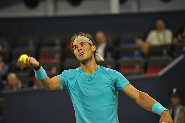 Spanya Rafael Nadal Alexandr Dolgopolov Ukrayna Nın Bir Top Qizhong — Stok fotoğraf