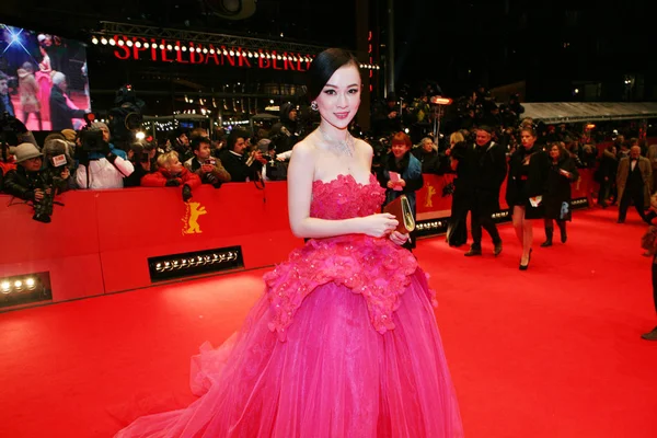 Actrice Chinoise Huo Siyan Arrive Sur Tapis Rouge Première Film — Photo