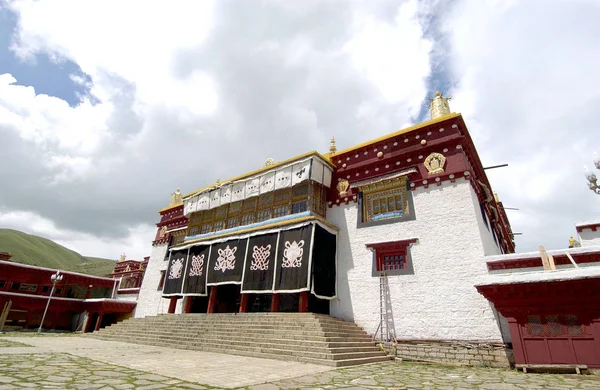 Vue Une Des Salles Prière Monastère Ganden Thubchen Choekhorling Monastère — Photo