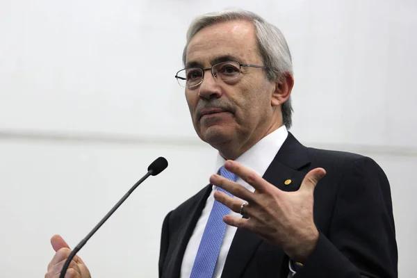 Christopher Pissarides Laureate 2010 Nobel Prize Economics Delivers Speech Wuhan — Stock Photo, Image