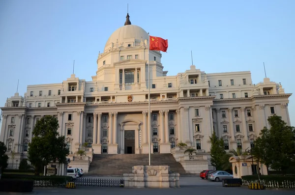 Pohled Soudní Budovu Wenlingského Města Repliku Capitolu Spojených Států Wenling — Stock fotografie