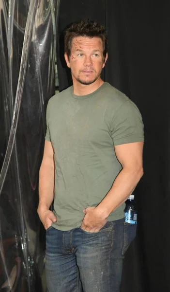 American Actor Mark Wahlberg Seen Set His New Film Transformers — Stock Photo, Image