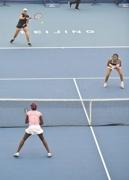 Anke Huber Deutschlands Terug Terug Een Schot Tegen Williams Zussen — Stockfoto