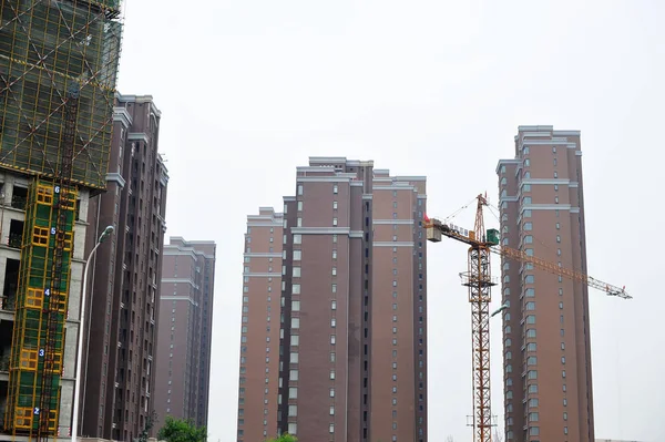 Miejsce Budowy Mieszkania Mieszkaniowego Jest Zdjęciu Tianjin Chiny Maja 2013 — Zdjęcie stockowe