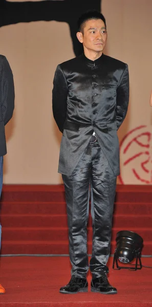 Cantor Ator Hong Kong Andy Lau Retratado Durante Uma Conferência — Fotografia de Stock