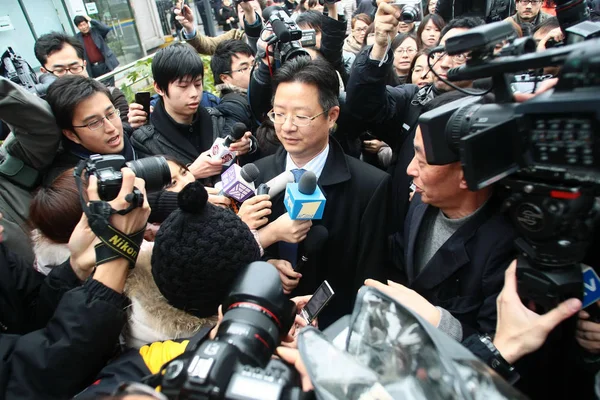 Xie Xianghui Lawyer Proview Interviewed Pudong New Area Peoples Court — Stockfoto